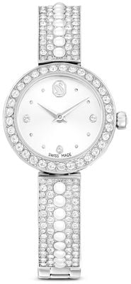 Swarovski Matrix Pearl Bangle (26mm) Silver Sunray Dial / Stainless Steel Pearl Bangle Bracelet 5743680