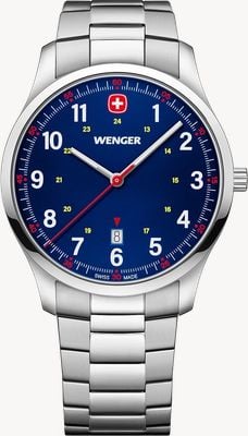Wenger City Sport Quartz (42mm) Matte Blue Dial / Stainless Steel Bracelet 01.1441.134