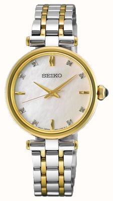 Seiko Classic Diamond Quartz (29mm) Mother-of-Pearl Dial / Two-Tone Stainless Steel Bracelet HGH007P1