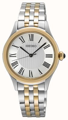 Seiko Caprice Quartz (29.6mm) White Dial / Two-Tone Stainless Steel Bracelet SUR612P1