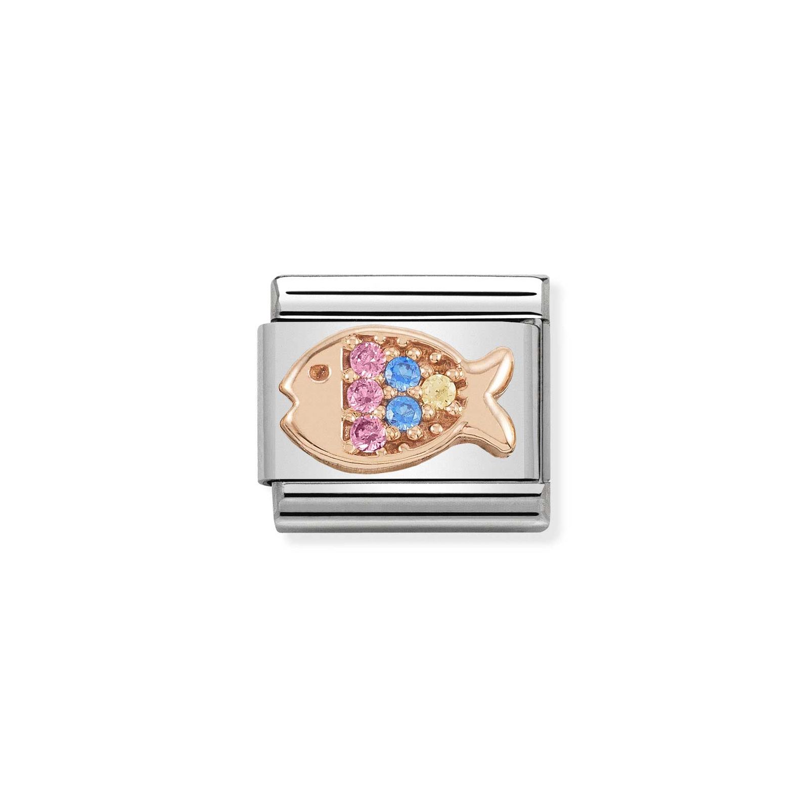 Nomination 430302/26 Classic Fish 9ct Rose Gold & Steel Jewellery