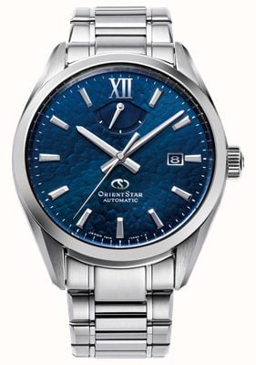 Orient Star M34 F8 Date Automatic (40mm) Shimmering Blue Dial / Stainless Steel Bracelet RE-BX0004L00B