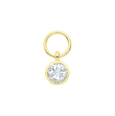 James Moore TH EPN0013 9ct Yellow Gold Bezel Cubic Zirconia Jewellery