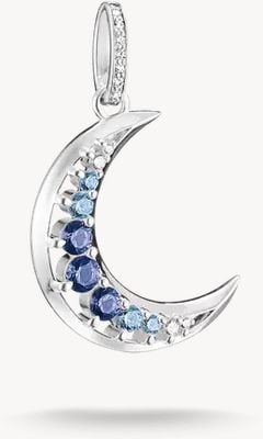 Thomas Sabo Moon Pendant with Blue Stone Zirconia PE1020-166-1