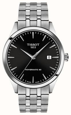 Tissot Classic Dream Powermatic 80 (40mm) Black Dial / Stainless Steel Bracelet T1584071105100