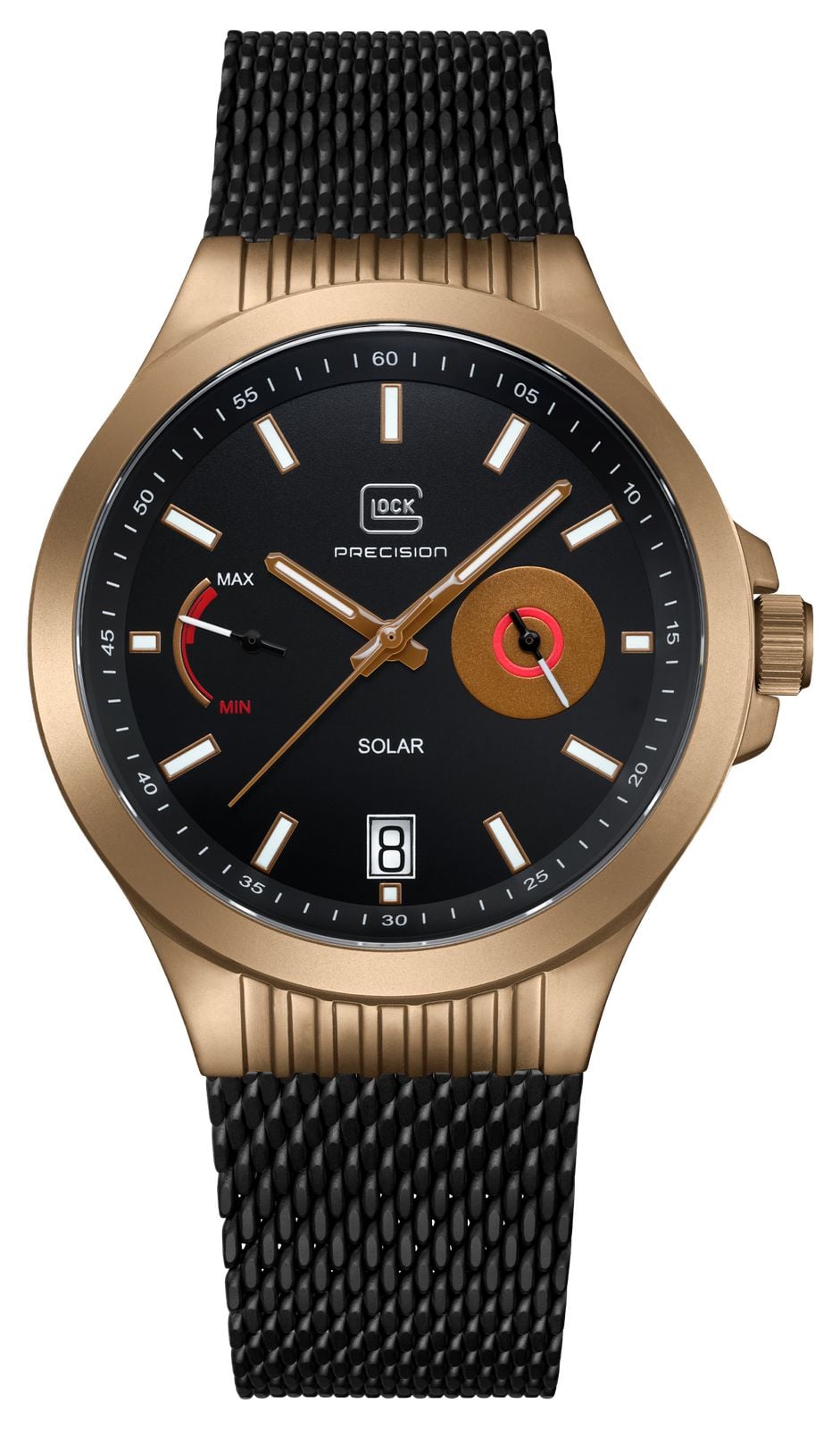 GLOCK Precision GW-19-3-22 Cartridge Solar (42mm) Black Dial Watch