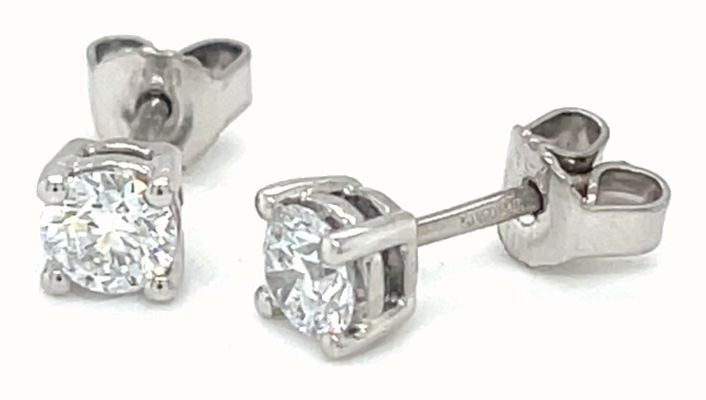 clarks diamonds Lab Grown Diamond Earrings Certified 18ct W/G 72pt Total Round J22092