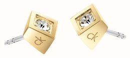 Calvin Klein Ladies Gold-Tone Stainless Steel Stud Earrings 35000981 - alternate view 2