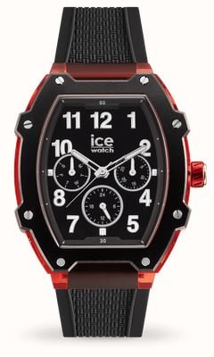 Ice-Watch ICE Boliday Black Red (40mm) Black Tonneau Dial / Black Silicone Strap 023316