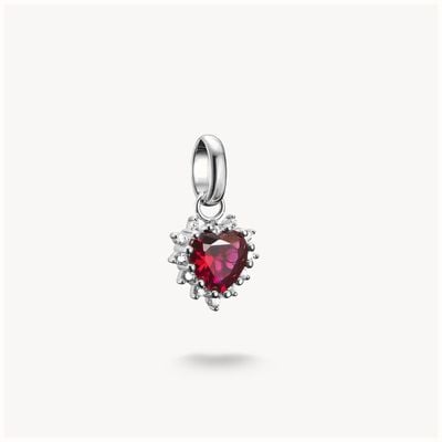 Thomas Sabo Charm Pendant True Romance Red Heart Connect Silver CC1279-013-10