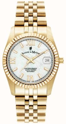 Jacques Du Manoir Ladies Inspiration Roman 34mm Gold Watch JWL01302