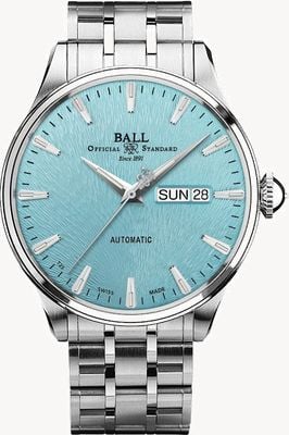 Ball Watch Company Trainmaster Eternity Automatic (39.5mm) Blue Rainbow Dial / Stainless Steel Bracelet NM2080D-S2J-IBER