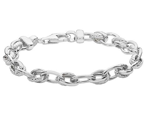 Treasure House G2559 Silver Unisex TH Silver Braclet Jewellery