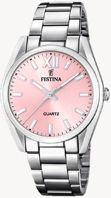 Festina Acero Clasico (36.8mm) Pink Dial / Stainless Steel Bracelet F20622/2