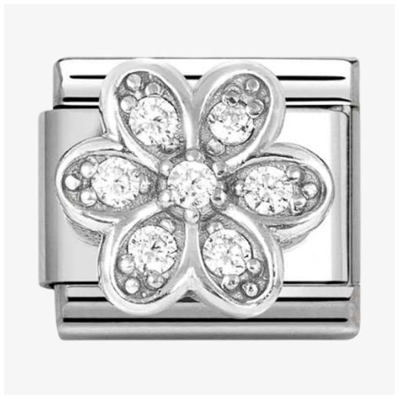 Nomination 330322/06 Classic Daisy Cubic Zirconia Charm Jewellery