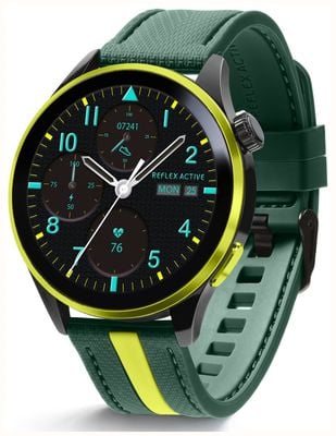 Reflex Active Series 54 AMOLED GPS Smart Calling Watch - Green & Yellow RA54-2238