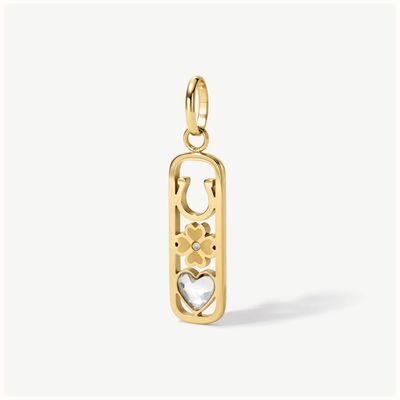 D.LOUISE Gold Tone Love And Luck Pendant CH08
