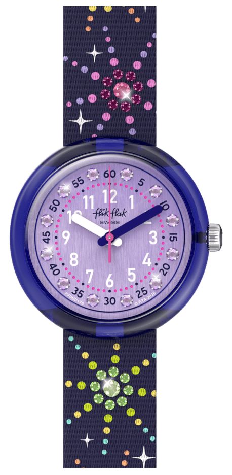 Flik Flak FPNP178 Party Finale (31.85Mm) Purple Dial / Watch