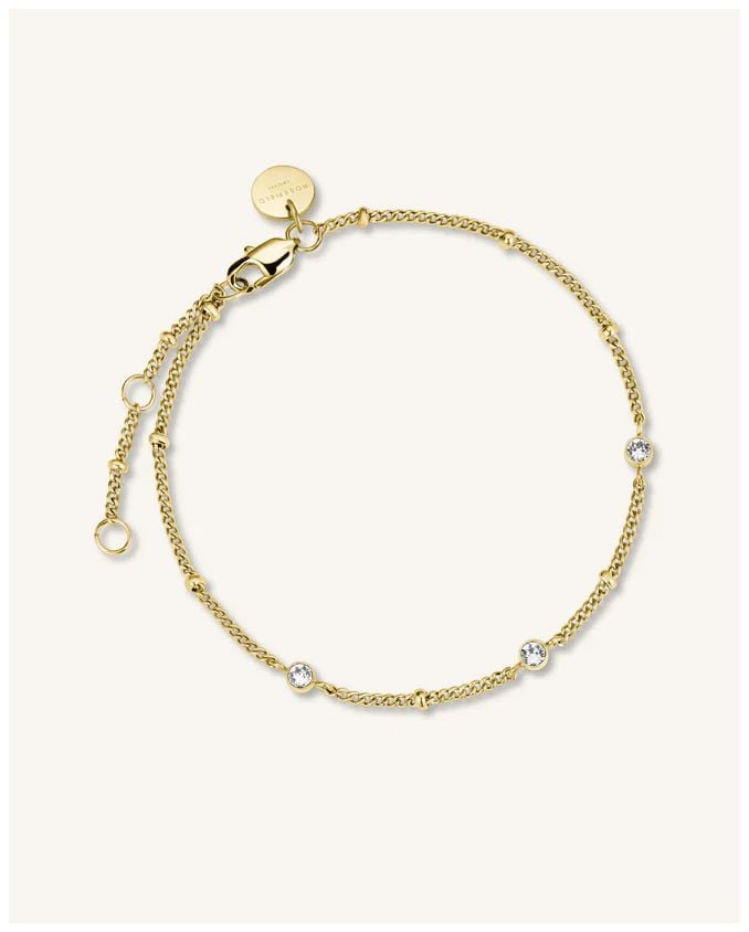 Rosefield Jewellery JTBTG-J430 Ladies White Crystal Gold