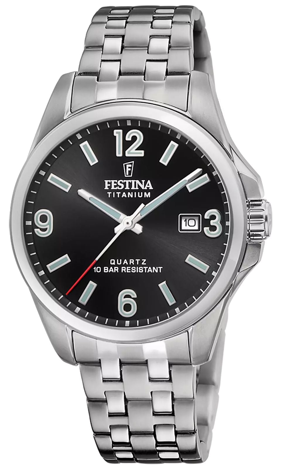 Festina F20696/3 Calendario Titanium (41mm) Black Dial / Watch