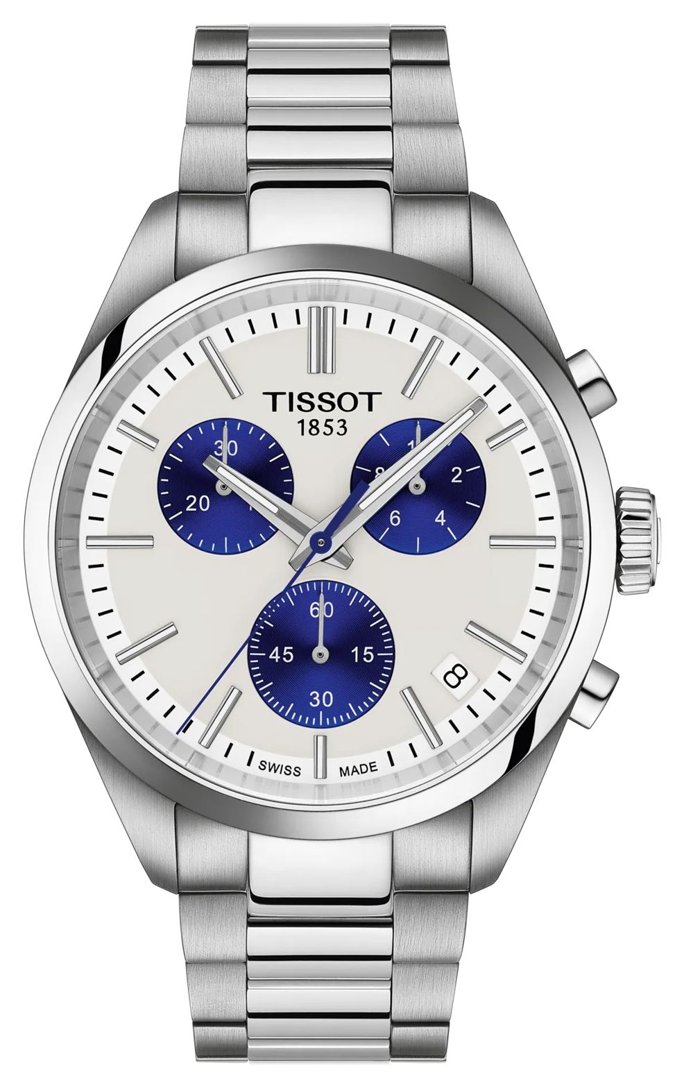 Tissot T1504171101100 Pr 100 Chronograph (40Mm) White Dial Watch
