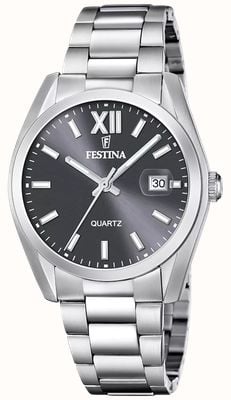 Festina Acero Clasico (40mm) Grey Dial / Stainless Steel Bracelet F20707/3