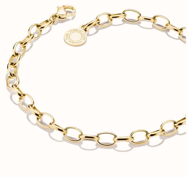 Thomas Sabo Thomas Sabo Charm Club Original Yellow Gold Tone Plated Link Bracelet (17 cm) X0163-S02-39-L17 - alternate view 2