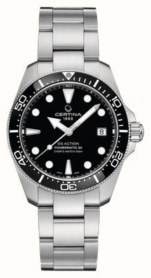 Certina DS Action Diver Powermatic 80 (38mm) Black Dial / Stainless Steel Bracelet C0488071105100
