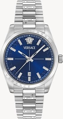 Versace MILLENIUM Quartz (40mm) Blue Dial / Stainless Steel Bracelet VE0G00325