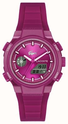 Lacoste LC33 Dual-Display Multifunction (40mm) Raspberry Sunray Dial / Raspberry Silicone Strap 2001477