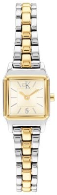 Calvin Klein Soft Form (16mm) Gold Dial / Two Tone Stainless Steel Bracelet 25100234