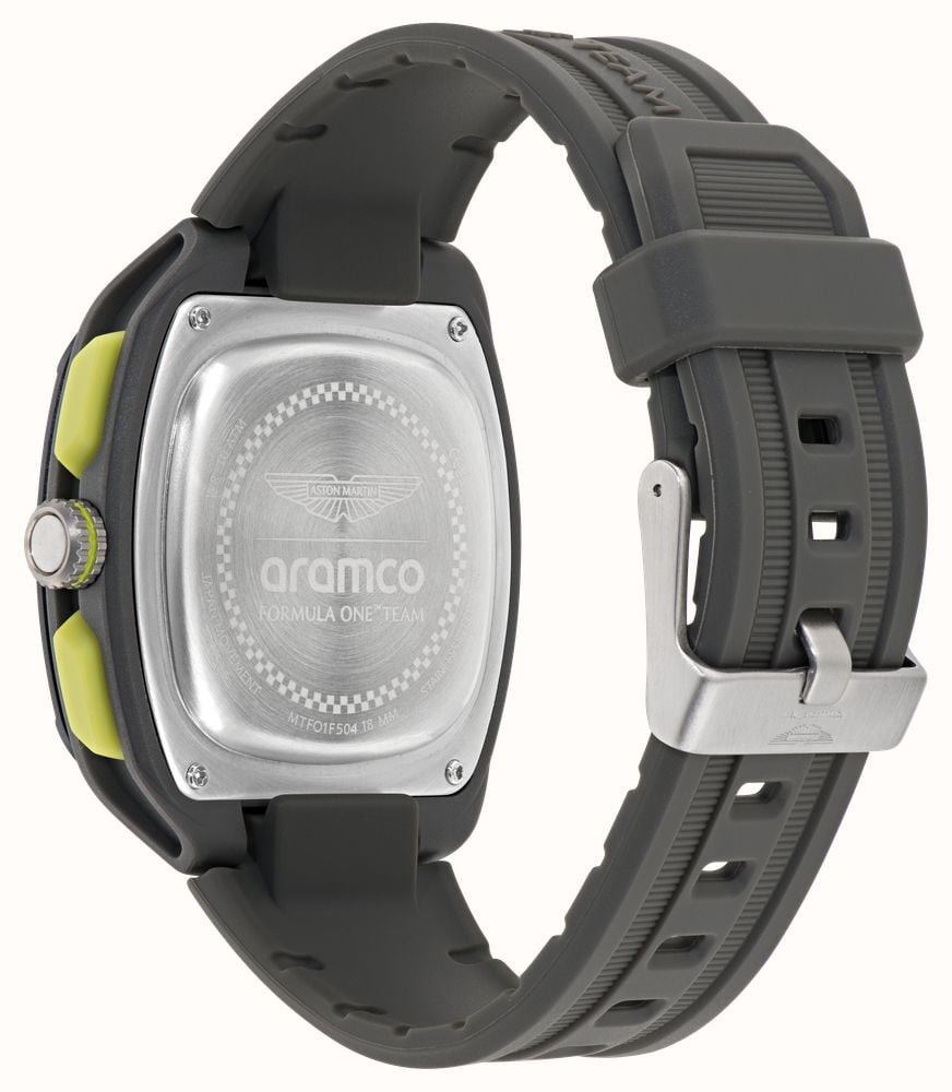 Aston Martin Aramco Formula One™ Team OVR W Quartz Chronograph (44mm) Yellow Dial / Grey Silicone Strap Watch MTFO1F504 - alternate view 4