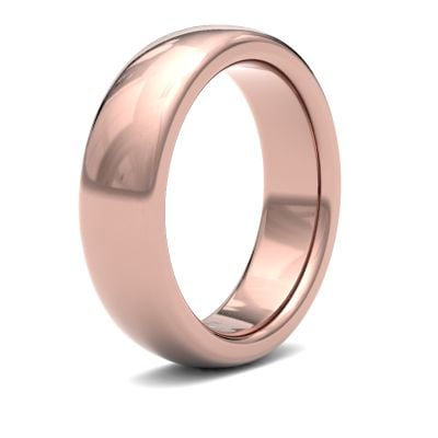James Moore Wedding Rings | 18ct Rose Gold | 6mm | ExtraHeavy | Premium Court | AG_6GZP-18R