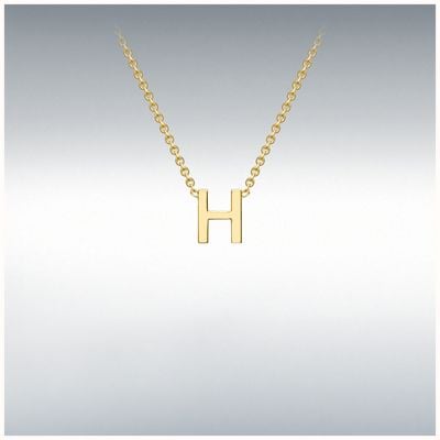 IBB 9ct Y/g Fine Initial Necklace H 1.19.0157