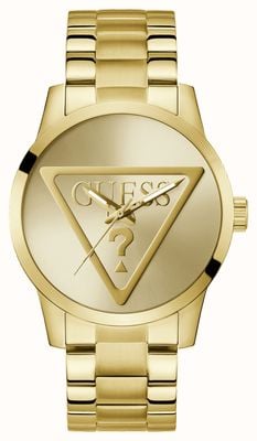 Guess Men's BADGE (44mm) Champagne Dial / Gold-Tone Stainless Steel Bracelet GW0782G1