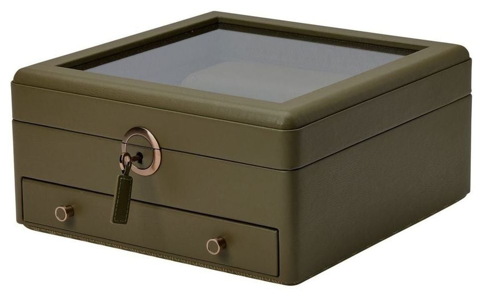 WOLF 190741 Earth Watch Stand Box Olive 190741 Jewellery
