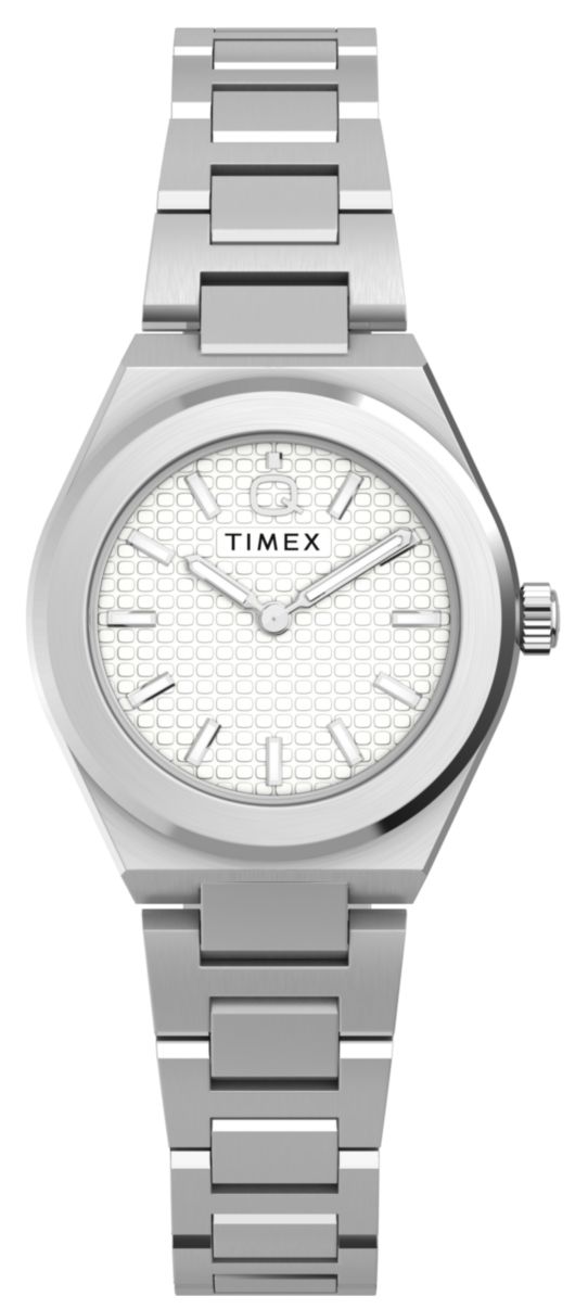 Timex TW2Y68500 Q Timex Continental Mini (24mm) Silver Dial Watch