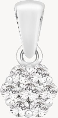 Perfection Crystals Seven Stone Round Cluster Pendant (0.20ct) P3666-SK