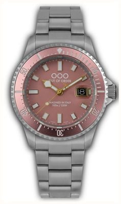 Out Of Order CIPRIA CASANOVA (44mm) Pink Dial / Ultra Brushed Stainless Steel Bracelet OOO.001-27.CI.SS