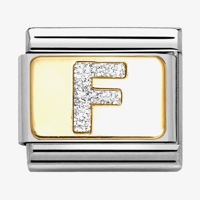 Nomination Classic Letter F Glitter Charm 030291/06