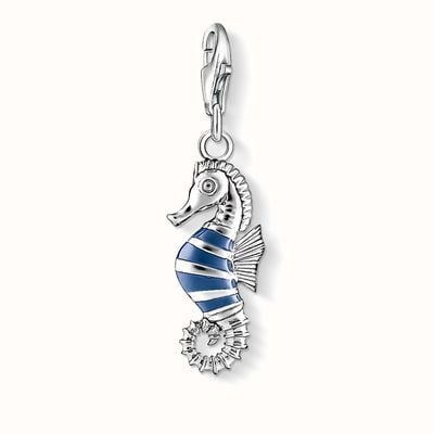 Thomas Sabo Seahorse Charm Blue 925 Sterling Silver Cold Enamel 1045-007-1