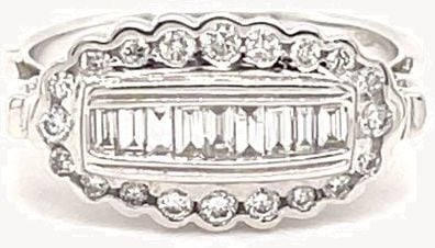 18ct White Gold Diamond Cluster Ring JM4721