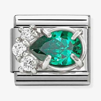 Nomination Classic Green Teardrop Cubic Zirconia Charm 330329/03