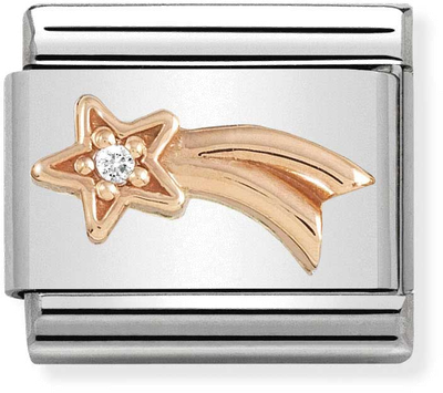 Nomination Classic Shooting Star 9ct Rose Gold & Steel Charm 430305/21