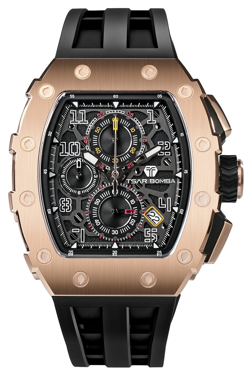 TSAR BOMBA TB8204Q-35 Elemental Series Quartz Calendar (43. Watch