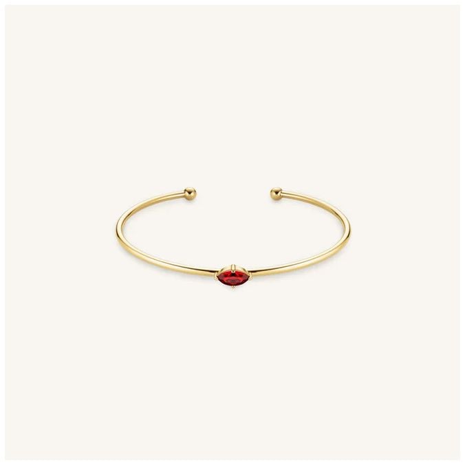 Rosefield Jewellery JBRMG-J1243 Ruby Marquise Gold Plated