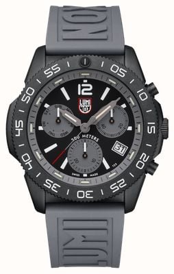 Luminox Pacific Diver Chronograph 3140 Series - Graphite Grey (44mm) Black Dial / Grey EPDM Cut-to-fit Strap XS.3148