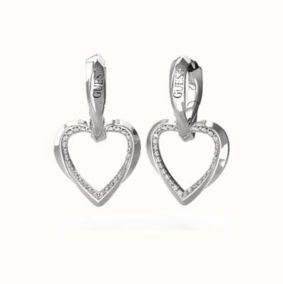 Guess Women's MON AMOUR Sterling Silver Earrings JUBE04617JWRHT/U