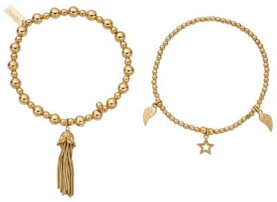 ChloBo Guidance Stack Of 2 Bracelets Gold Plated GBSTA3G
