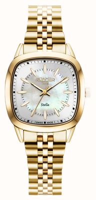 Roamer Stella Quartz (32.5mm) Mother-of-Pearl Dial / Gold PVD Stainless Steel Bracelet 966847 48 20 20